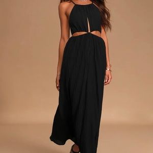Lulus black cut-out maxi